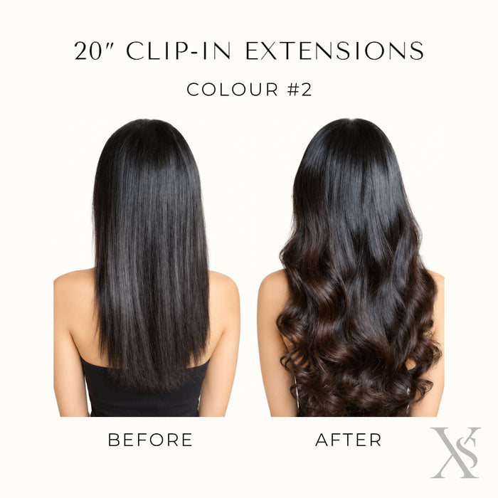 20" clip-ins · Colour #2 before and after