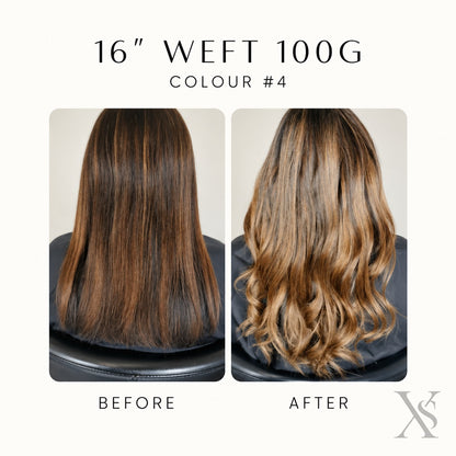 16" Weft Hair Extensions | Premium Remy Indian Hair
